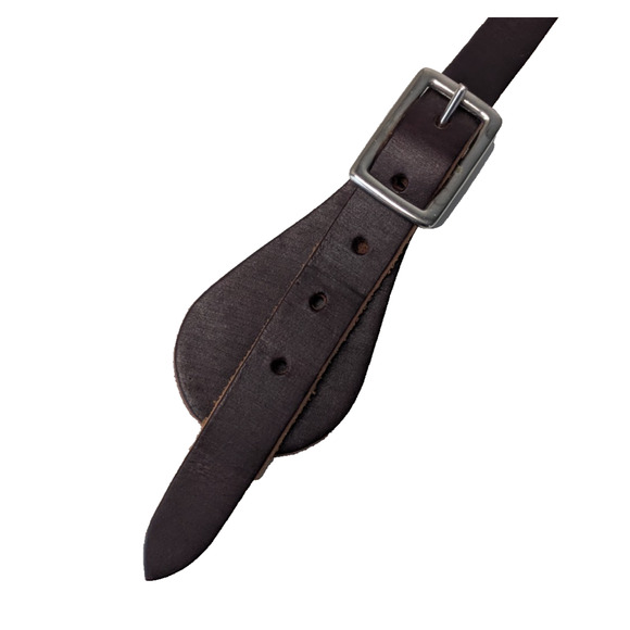 Dark Brown Leather Spur Strap Single Replacement Genuine Leather - Picture 4 of 5